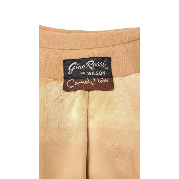 Vintage Gino Rossi For Wilson Camel Hair Coat Women Size 12 Pockets Button Front - Picture 4 of 13